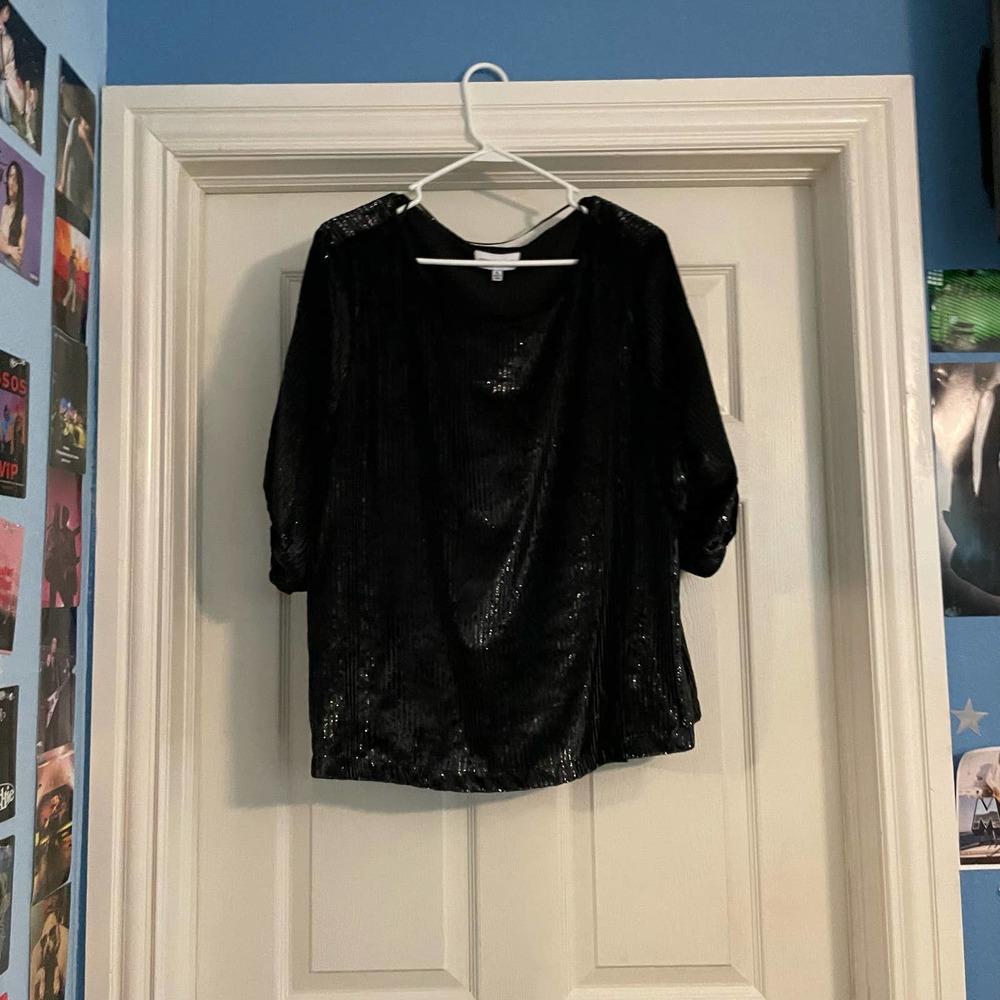 Gibson Latimer shimmery black top NWT size XL